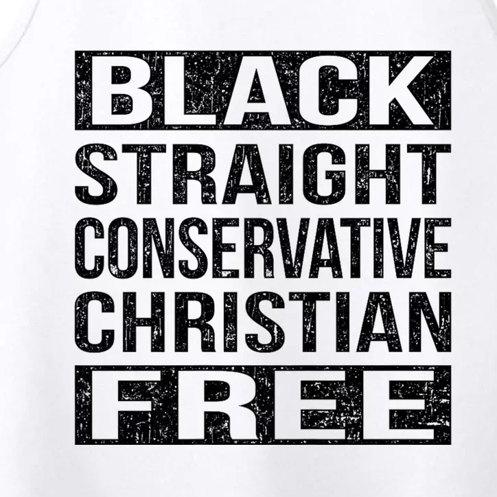 Black Straight Conservative Christian Free Thinker Performance Tank