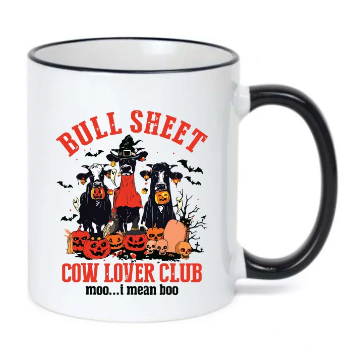 Bull Sheet Cow Lover Club Funny Halloween Ghost Pumpkins Black Color Changing Mug