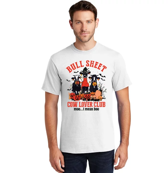 Bull Sheet Cow Lover Club Funny Halloween Ghost Pumpkins Tall T-Shirt