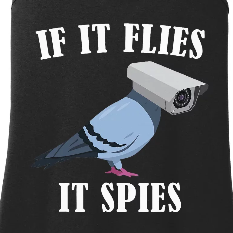 Birds Spie Conspiracy Joke Meme Surveillance Ladies Essential Tank