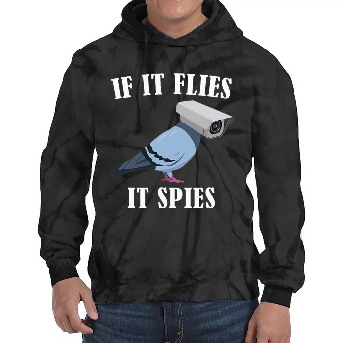 Birds Spie Conspiracy Joke Meme Surveillance Tie Dye Hoodie