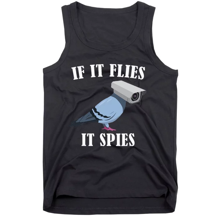 Birds Spie Conspiracy Joke Meme Surveillance Tank Top