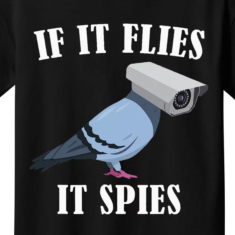 Birds Spie Conspiracy Joke Meme Surveillance Kids T-Shirt