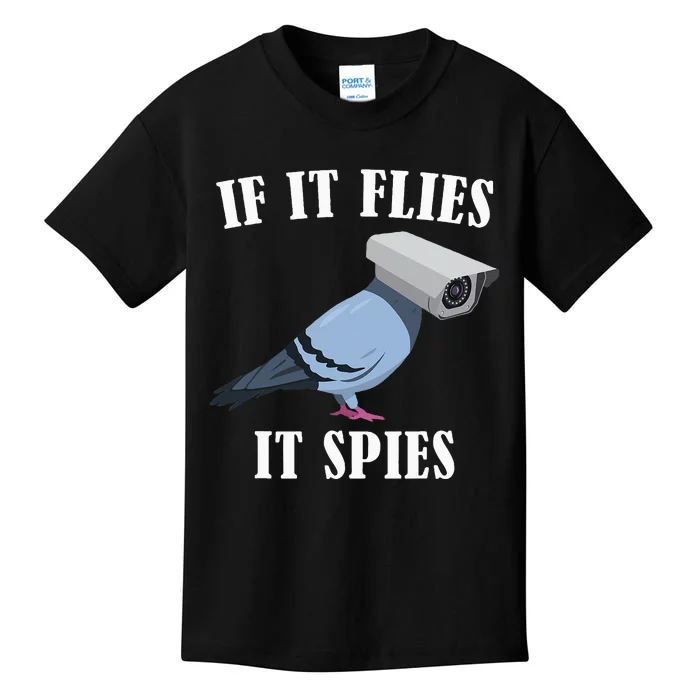 Birds Spie Conspiracy Joke Meme Surveillance Kids T-Shirt