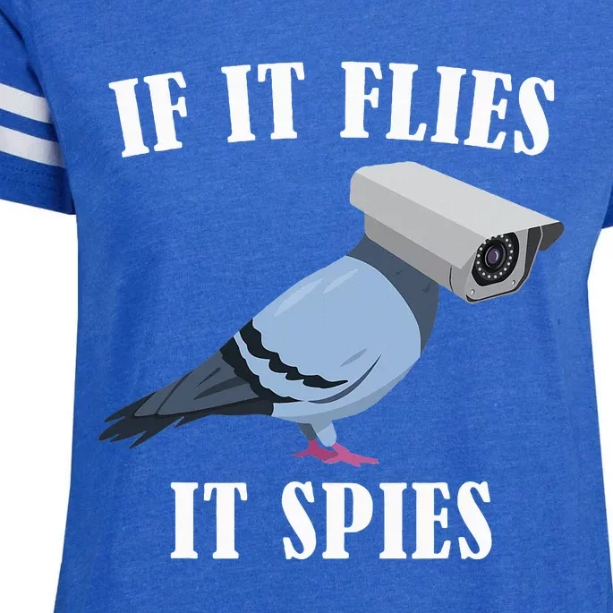 Birds Spie Conspiracy Joke Meme Surveillance Enza Ladies Jersey Football T-Shirt