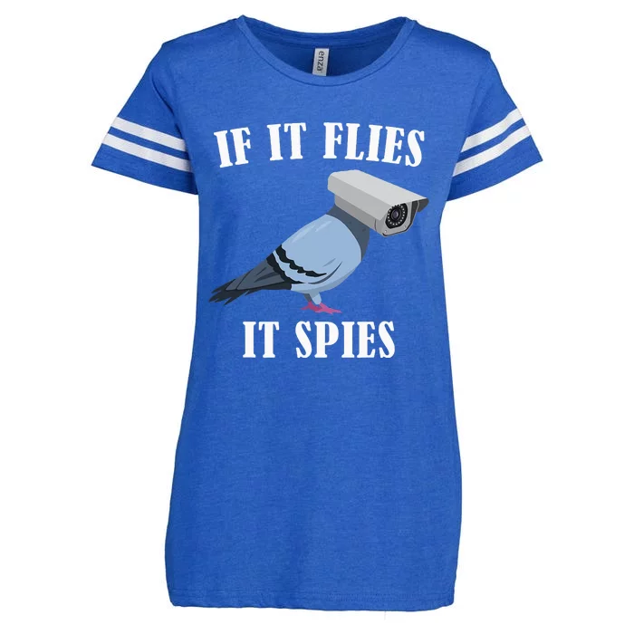 Birds Spie Conspiracy Joke Meme Surveillance Enza Ladies Jersey Football T-Shirt