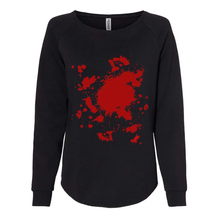 Blood Splatter Costume Gag Fancy Dress Scary Halloween Womens California Wash Sweatshirt