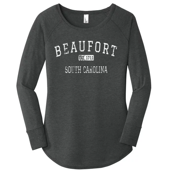 Beaufort South Carolina SC Vintage Women's Perfect Tri Tunic Long Sleeve Shirt