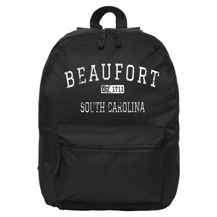 Beaufort South Carolina SC Vintage 16 in Basic Backpack