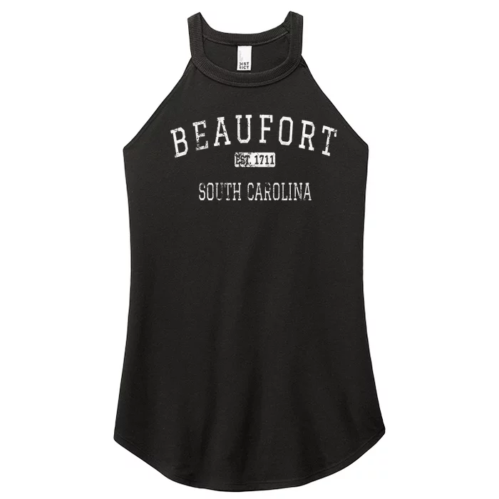 Beaufort South Carolina SC Vintage Women’s Perfect Tri Rocker Tank