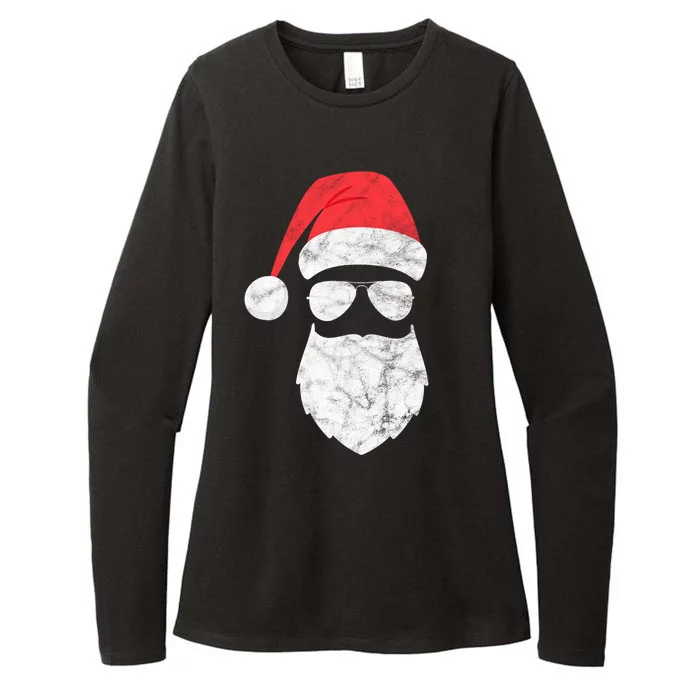 Bearded Santa Claus Hipster Womens CVC Long Sleeve Shirt