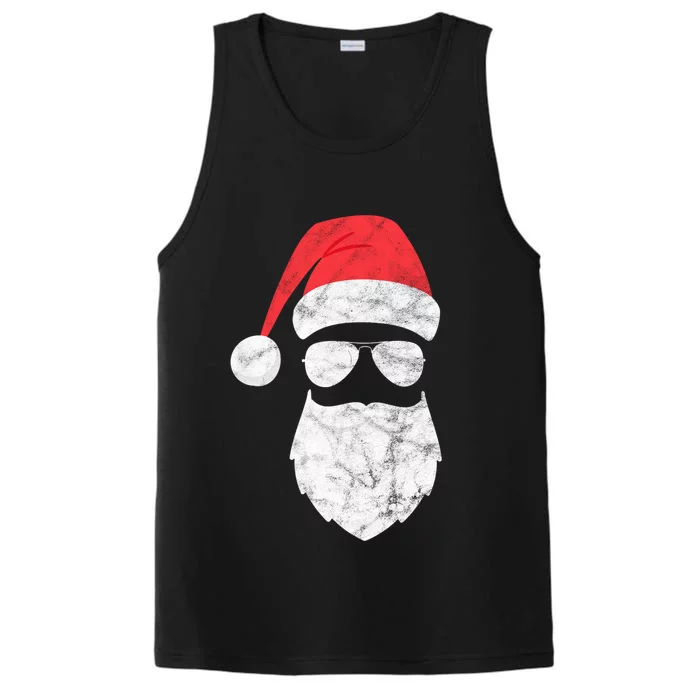 Bearded Santa Claus Hipster Performance Tank