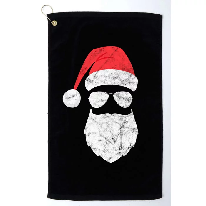 Bearded Santa Claus Hipster Platinum Collection Golf Towel