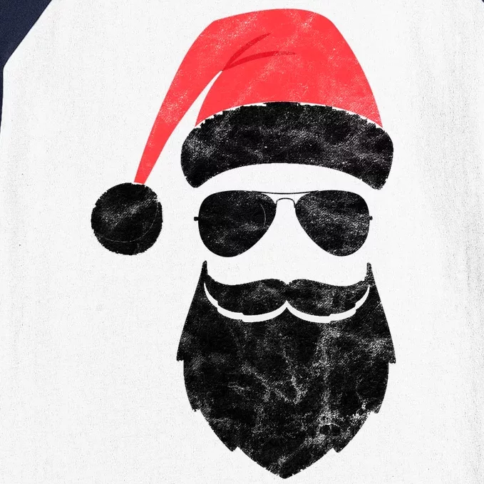 Bearded Santa Claus Hipster Baseball Sleeve Shirt