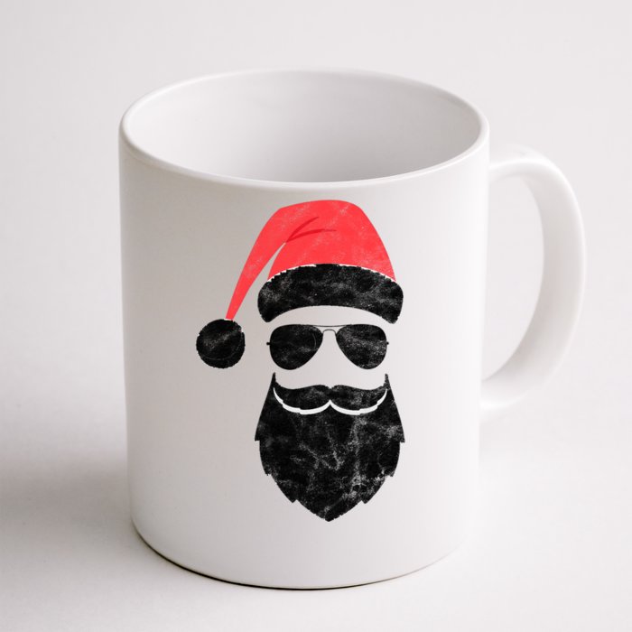 Bearded Santa Claus Hipster Front & Back Coffee Mug