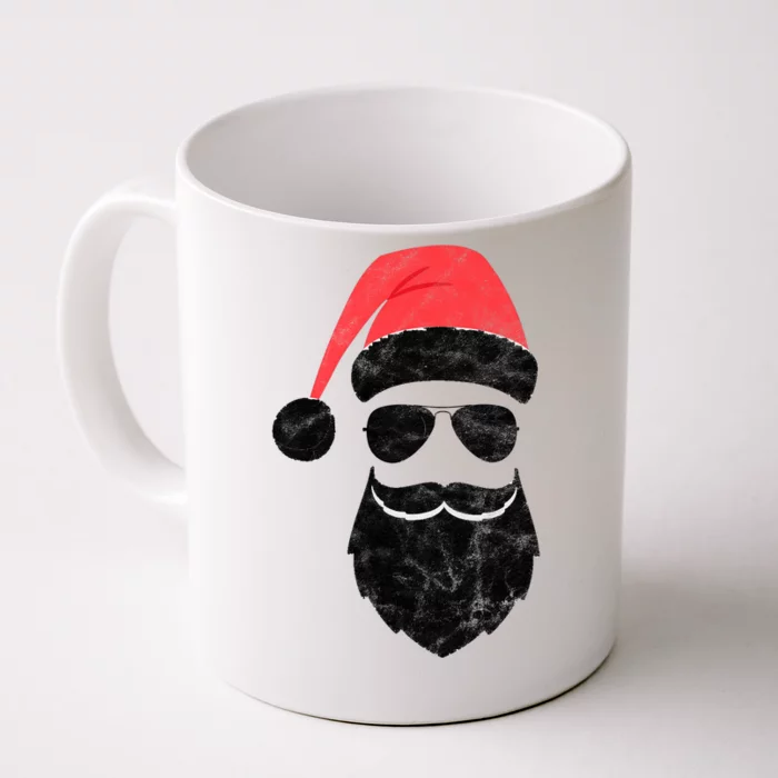 Bearded Santa Claus Hipster Front & Back Coffee Mug