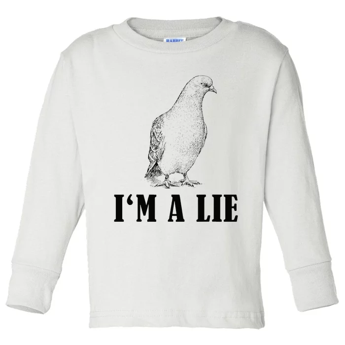 Birds Spie Conspiracy Joke Meme Surveillance Toddler Long Sleeve Shirt