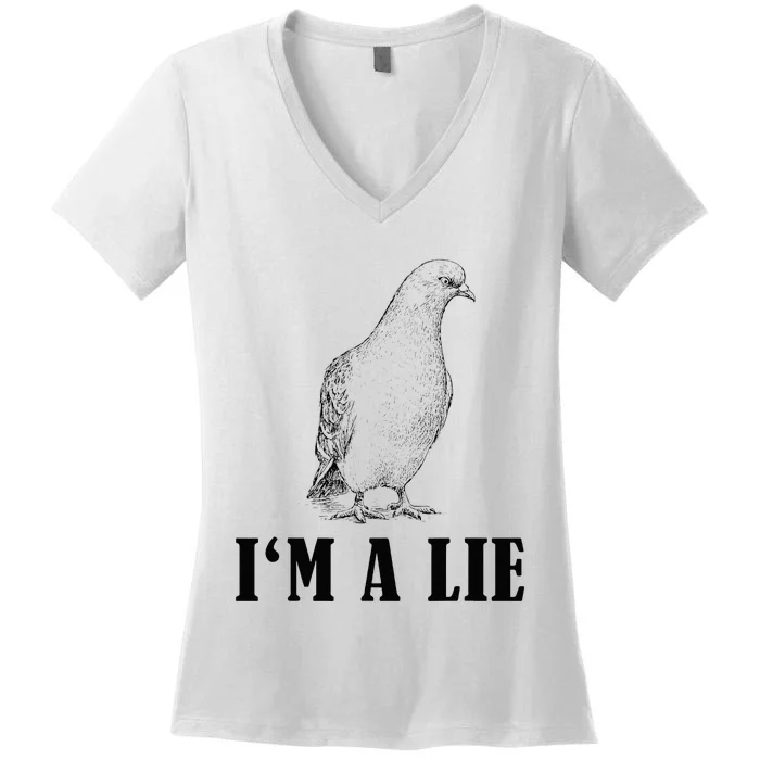 Birds Spie Conspiracy Joke Meme Surveillance Women's V-Neck T-Shirt