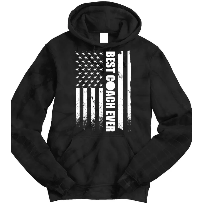 Best Soccer Coach Ever American Flag Tie Dye Hoodie