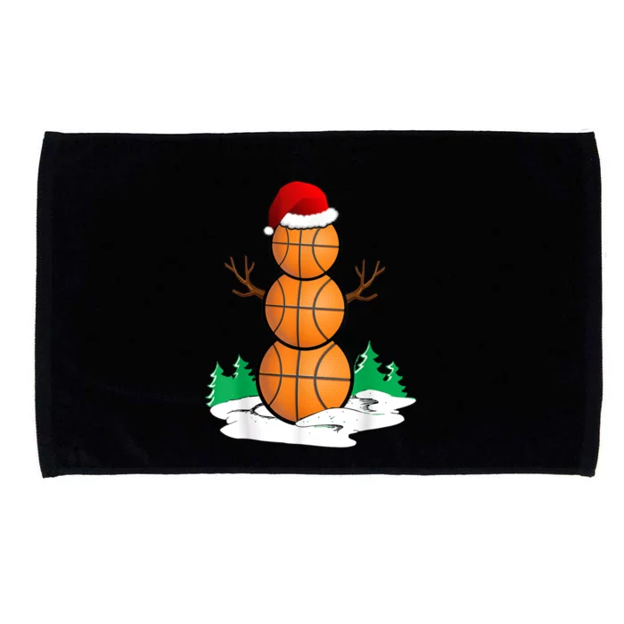 Basketball Snow Christmas Balls Xmas Hat Santa Claus Great Gift Microfiber Hand Towel