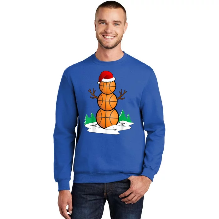 Basketball Snow Christmas Balls Xmas Hat Santa Claus Great Gift Sweatshirt