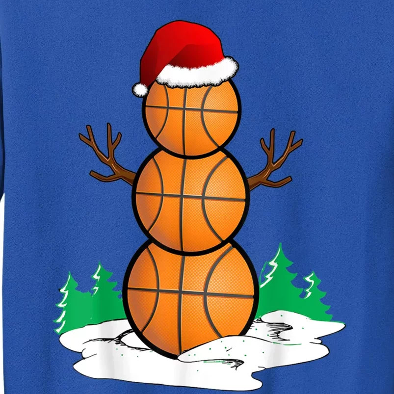 Basketball Snow Christmas Balls Xmas Hat Santa Claus Great Gift Sweatshirt