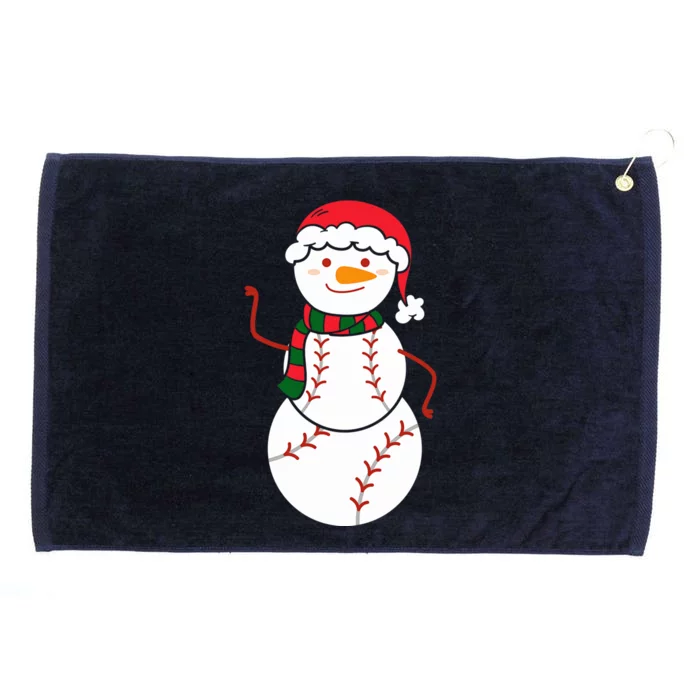 Baseball Snow Christmas Baseball Player Xmas Party Gift Grommeted Golf Towel