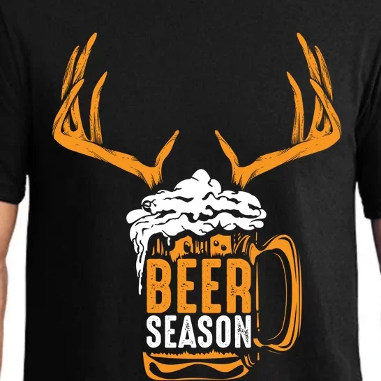 Beer Season Cute Gift Xmas Animal Hunting Beer Ers Gift Pajama Set