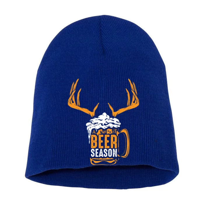 Beer Season Cute Gift Xmas Animal Hunting Beer Ers Gift Short Acrylic Beanie