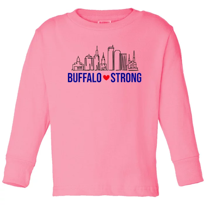 Buffalo Strong City Of Good Neighbors Pray For Buffalo Toddler Long Sleeve Shirt