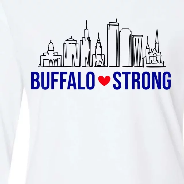 Buffalo Strong City Of Good Neighbors Pray For Buffalo Womens Cotton Relaxed Long Sleeve T-Shirt