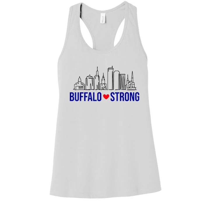 Buffalo Strong City Of Good Neighbors Pray For Buffalo Women's Racerback Tank