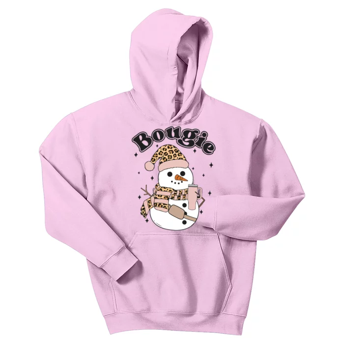 Boojee Snowman Candle Snowman Stanley Tumbler Belt Bag Kids Hoodie