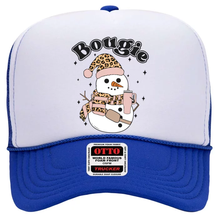 Boojee Snowman Candle Snowman Stanley Tumbler Belt Bag High Crown Mesh Trucker Hat