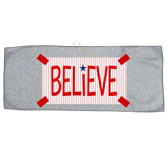 Believe Philadelphia Baseball Fan Large Microfiber Waffle Golf Towel