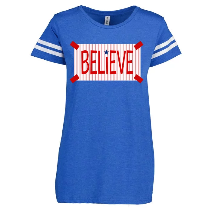 Believe Philadelphia Baseball Fan Enza Ladies Jersey Football T-Shirt