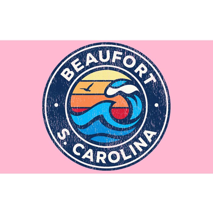 Beaufort South Carolina Sc Vintage Nautical Waves Bumper Sticker