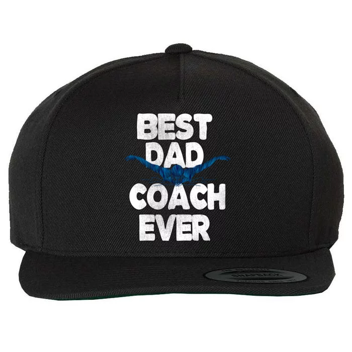 Best Swim Coach Dad Swimming Coach Father Gift Wool Snapback Cap