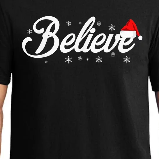 Believe Santa Claus Christmas Best Gift Shirt Pajama Set