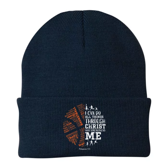 Basketball Sayings Christian Verse Graphic Knit Cap Winter Beanie