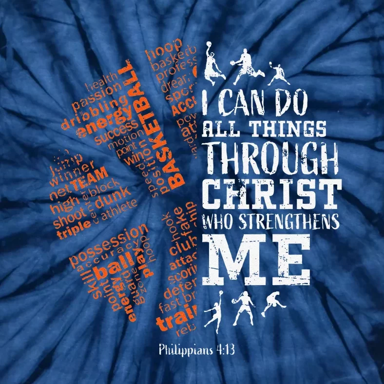 Basketball Sayings Christian Verse Graphic Tie-Dye T-Shirt