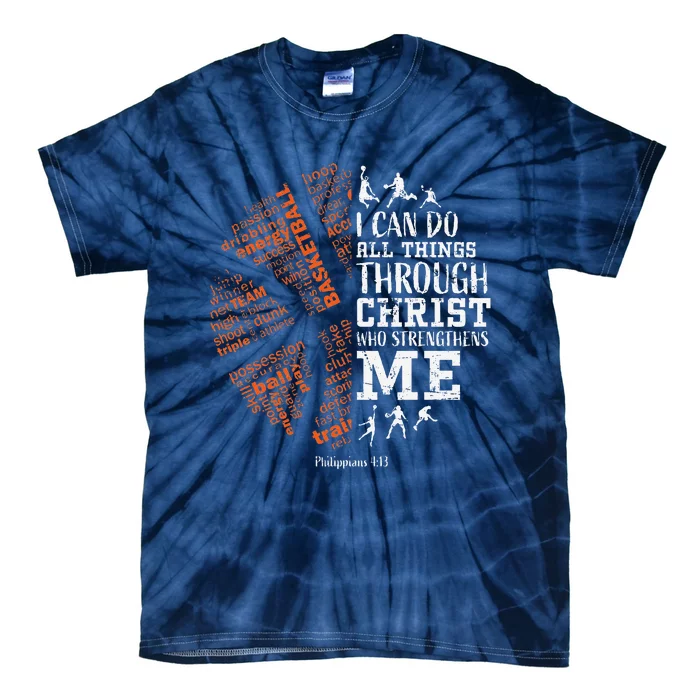 Basketball Sayings Christian Verse Graphic Tie-Dye T-Shirt