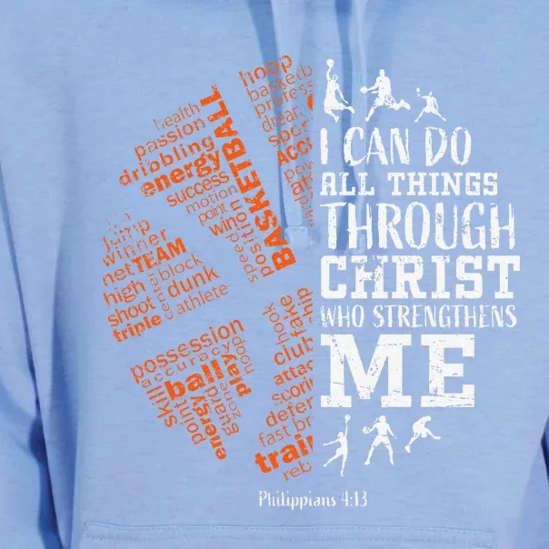 Basketball Sayings Christian Verse Graphic Unisex Surf Hoodie