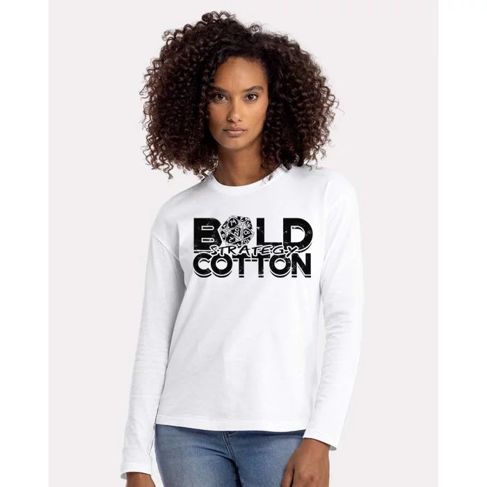 Bold Strategy Cotton Board Game Womens Cotton Relaxed Long Sleeve T-Shirt