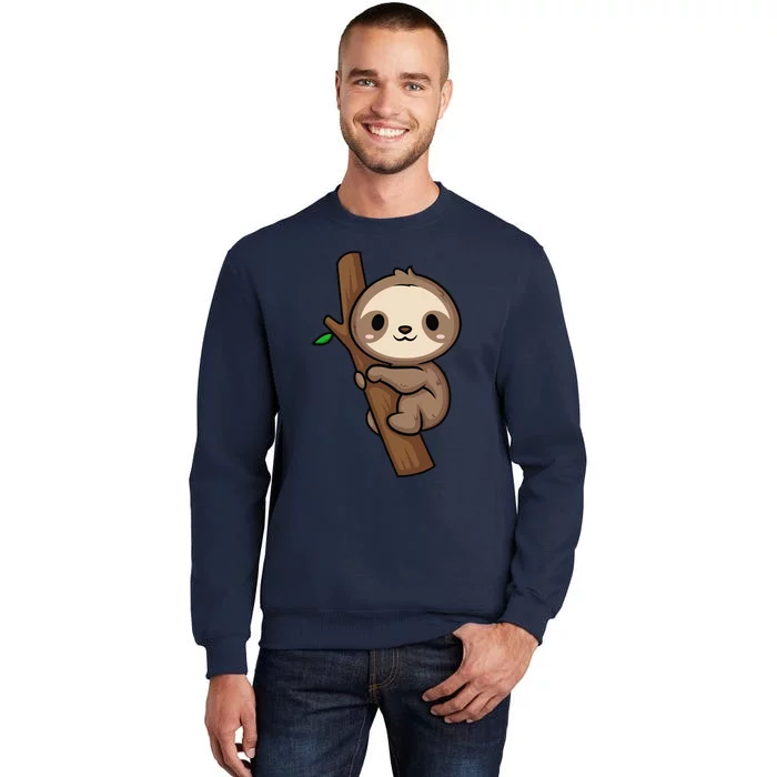 Baby Sloth Cub Anime Chibi Kawaii Japanese Funny Design Tall Sweatshirt