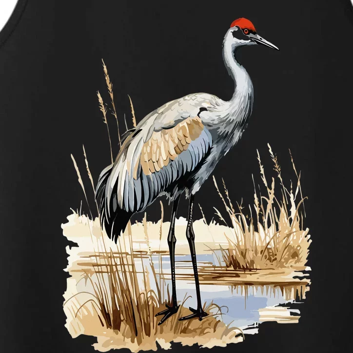 birding sandhill crane nebraska Sandhill cranes Performance Tank