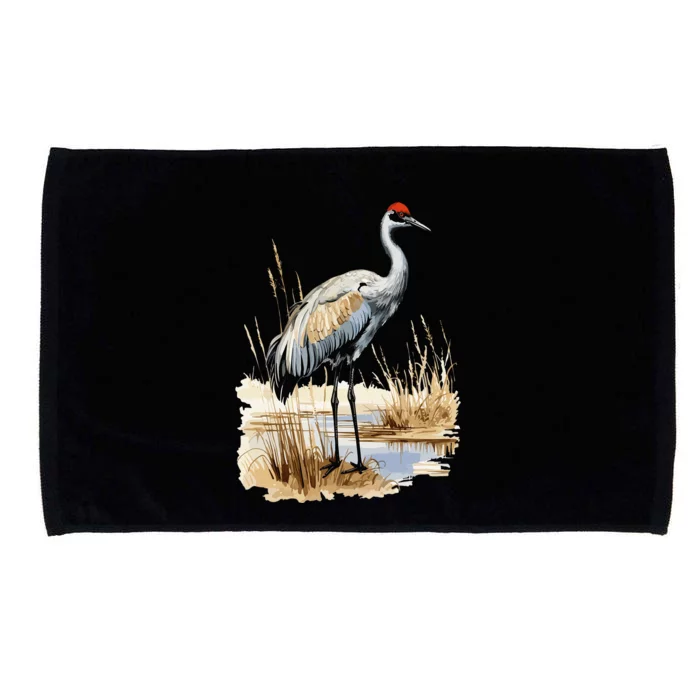 birding sandhill crane nebraska Sandhill cranes Microfiber Hand Towel