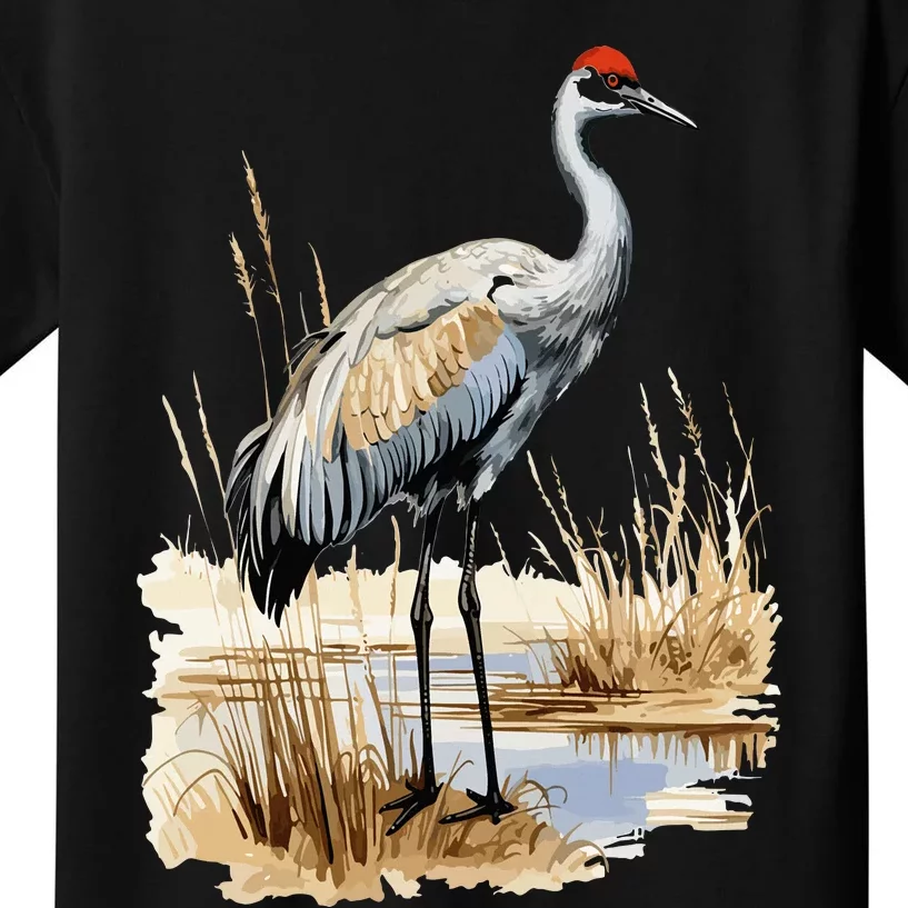 birding sandhill crane nebraska Sandhill cranes Kids T-Shirt