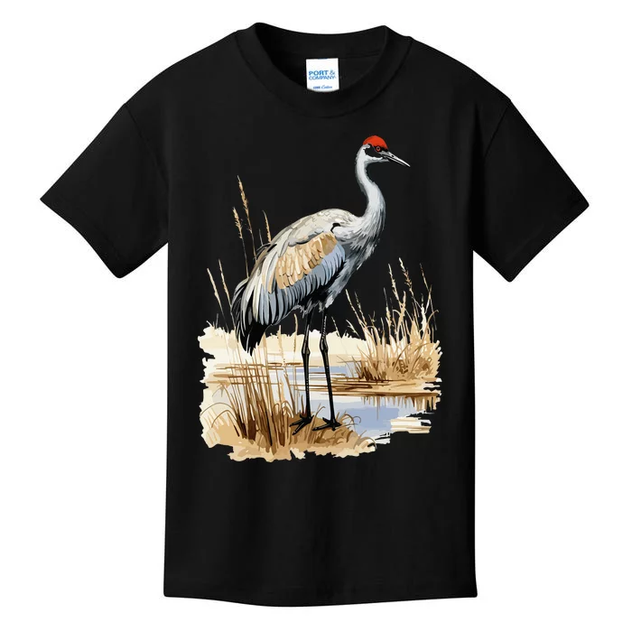 birding sandhill crane nebraska Sandhill cranes Kids T-Shirt