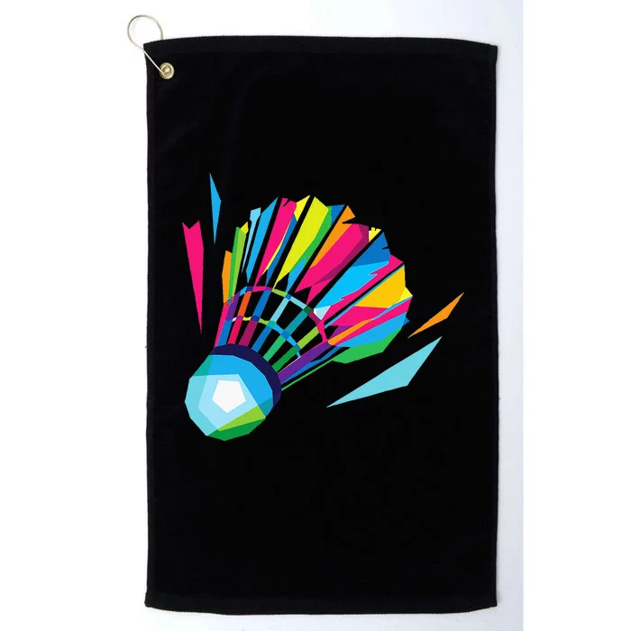 Badminton Shuttlecock Colorful Pop Art Platinum Collection Golf Towel